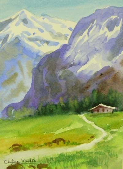 Himachal VII, painting by Chitra Vaidya