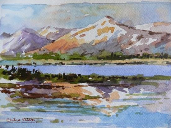 Himalaya, painting by Chitra Vaidya