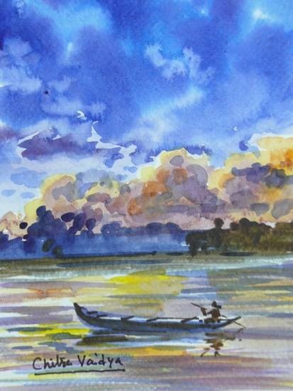 Kerala 8, painting by Chitra Vaidya