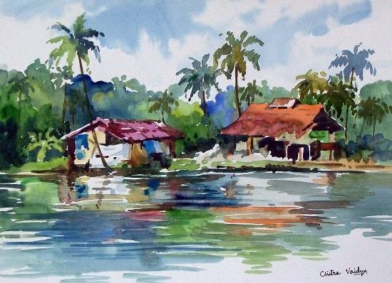 Kerala 10, painting by Chitra Vaidya