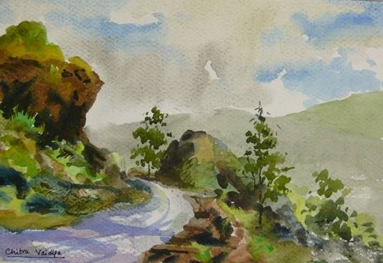 Kerala, painting by Chitra Vaidya