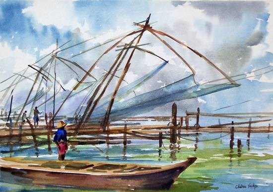 Kerala XIV, painting by Chitra Vaidya