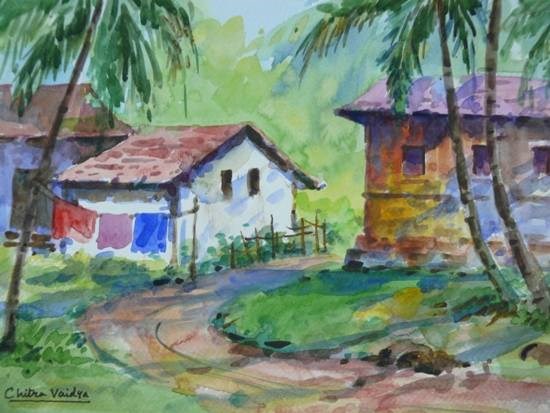 Konkan X, painting by Chitra Vaidya