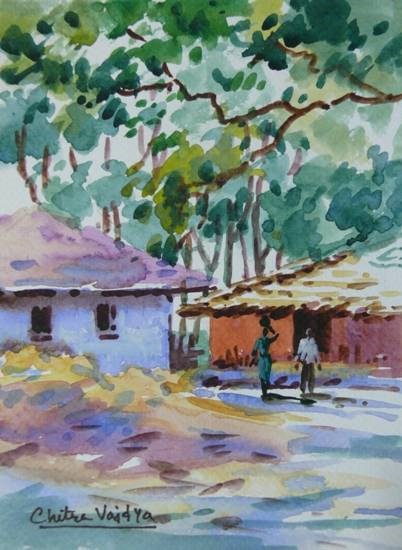 Kerala XVI, painting by Chitra Vaidya