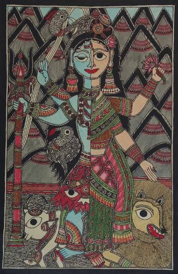 Ardhnarishwar, painting by Ravi Dutta