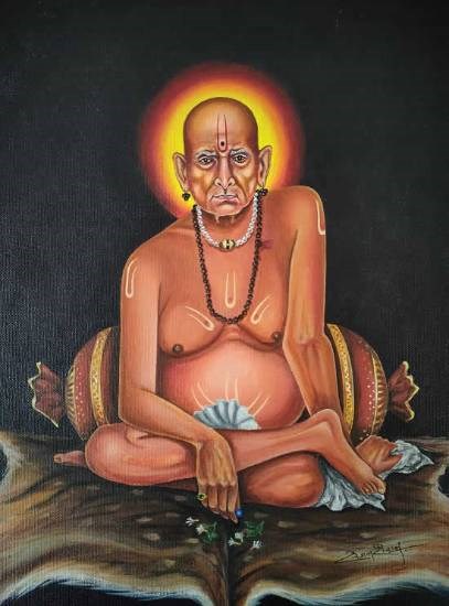 Shri Swami Samarth, painting by Sejal Sheral