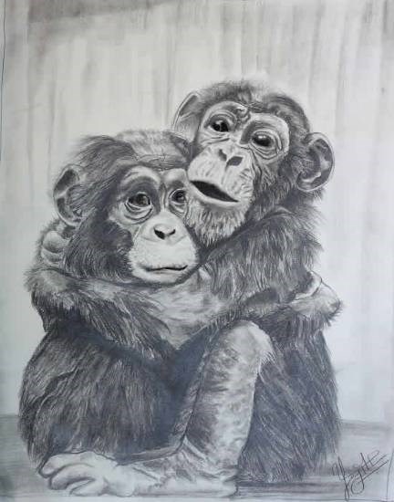 A loving Bond, painting by Yogithamumti Ashokraj
