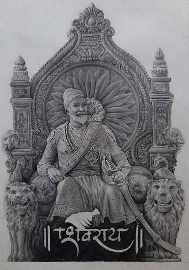 Chhatrapati Shivaji Maharaj, painting by Shriraj Chavan