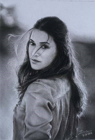 Kriti Sanon, painting by Shriraj Chavan