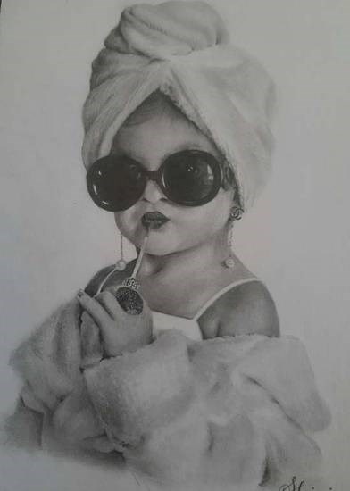 Little Diva, painting by Shriraj Chavan