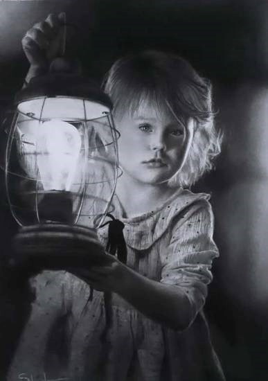 Guiding Light, painting by Shriraj Chavan