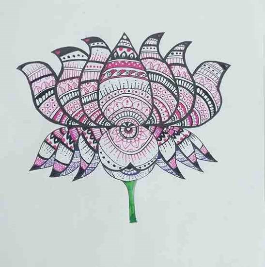 Lotus Mandala, painting by Aditi Singh