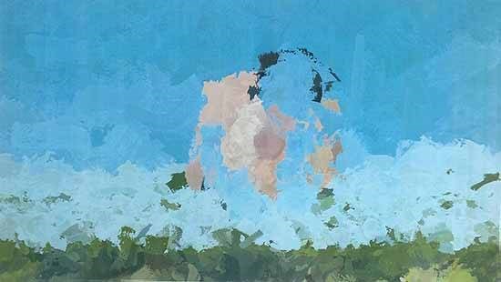 Dissolve, painting by Aadesh Sansare