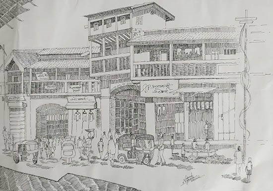 Urban Touch, painting by Nishad Niphade