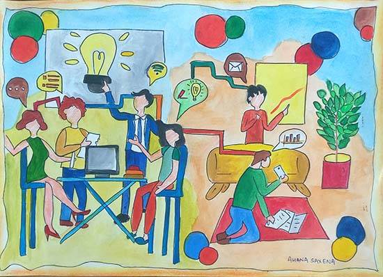 Painting  by Ahana Saxena - Collaborative Learning