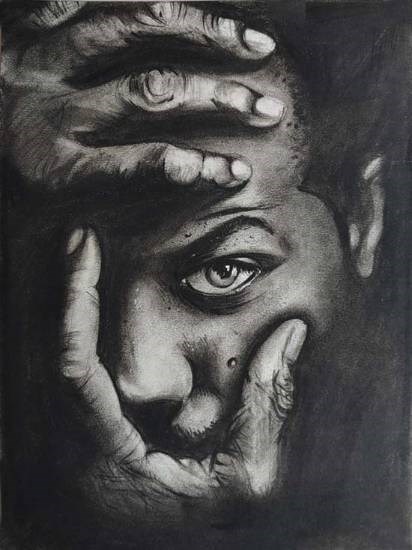 Aggression, painting by Hemang Rakhecha