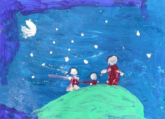 Star Gazing, painting by Myra Mendoca