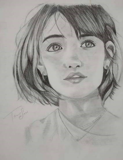 Girl Portrait, painting by Tanvi Soni
