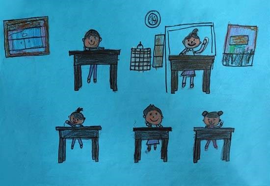 Happiness before Corona, painting by Indraneil Cheriyath