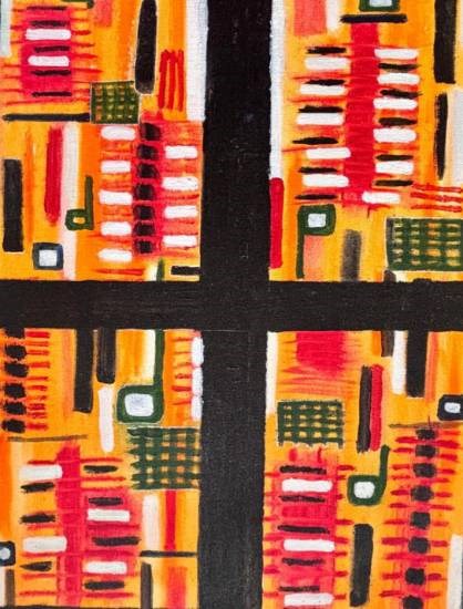 Four Windows, painting by Jayant Kher