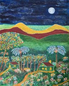 Painting by Jayant Kher - Night Dream