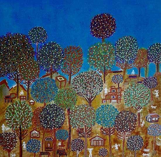 Night and Beauty, painting by Jayant Kher