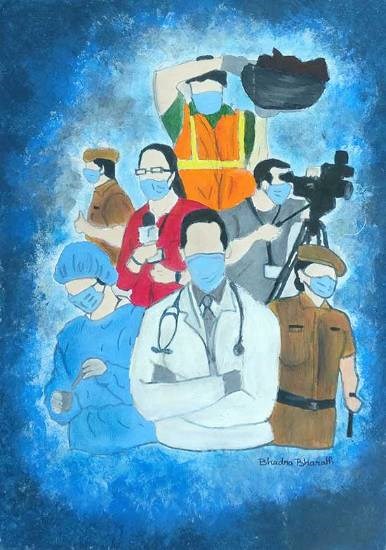 The Real Warriors, painting by Bhadra Bharath