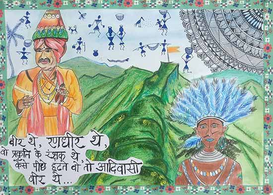 Painting  by Akshata Yadav - Indian Tribal Society