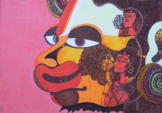Painting  by Harshita Narang - Rama - The Soul of Hanuman