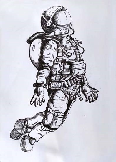 Floating in imagination, painting by Tanisha Raghav