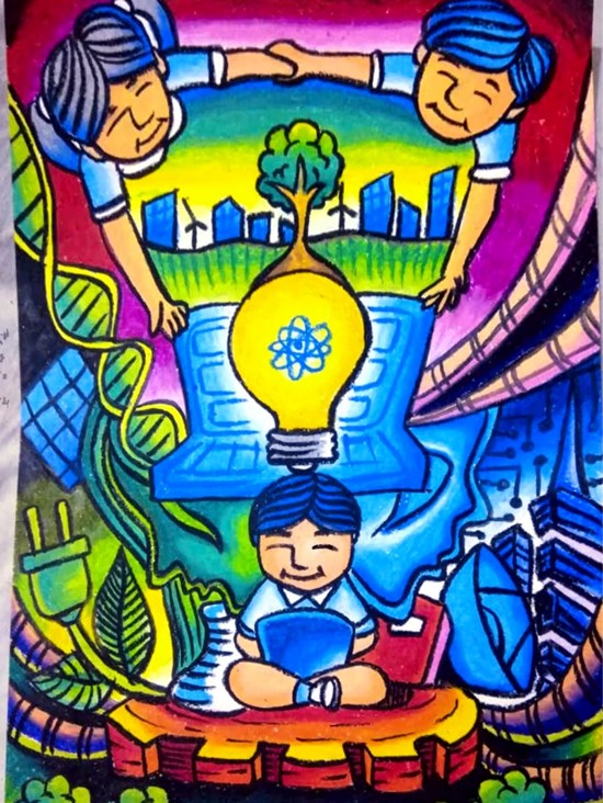 Tech & Future, painting by Tanisha Raghav