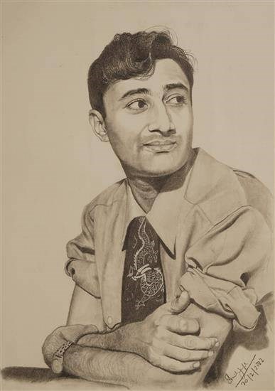 Dev Anand, painting by Shweta Gupta