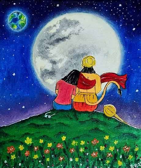 Take me to a galaxy far far away, painting by Shweta Gupta