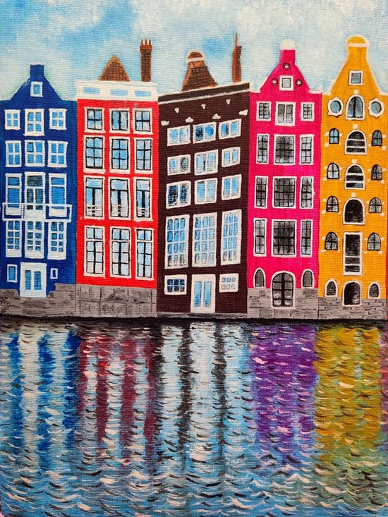 Amsterdam, painting by Shweta Gupta