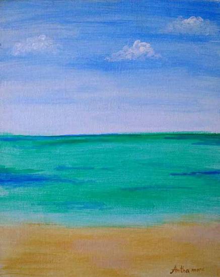 Painting  by Anitha More - Silent beach