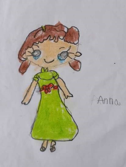 Little Anna, painting by Nikitha Judith B