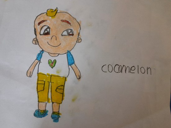 JJ of Cocomelon, painting by Nikitha Judith B