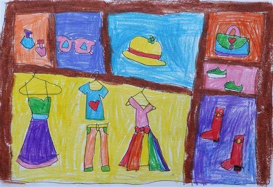 Girl's Wardrobe, painting by Nikitha Judith B