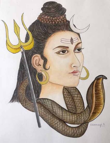 Illustration Drawing Of Lord Shiva Stock Photo, Picture and Royalty Free  Image. Image 154507777.