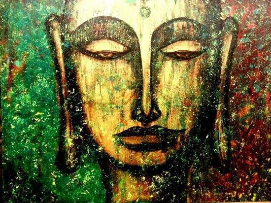 Buddha, painting by Anjalee S Goel