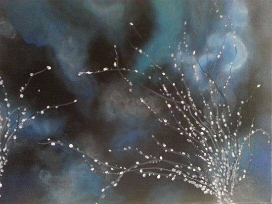 Mesmeric blue, painting by Anjalee S Goel