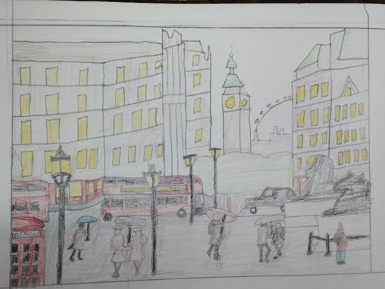 London, painting by Aarav Mehta