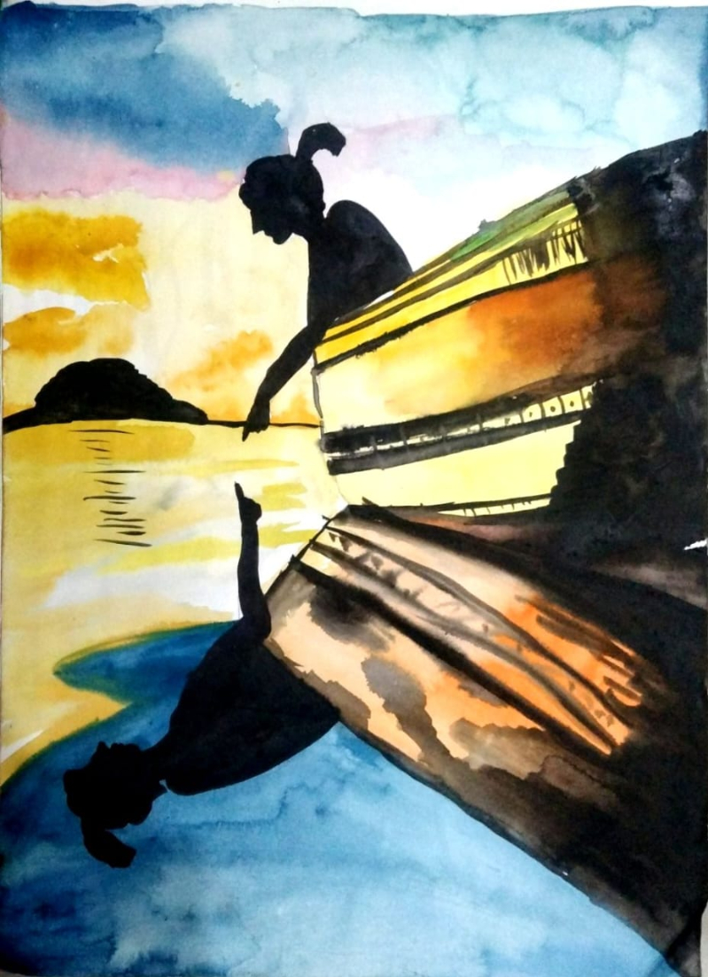 Painting  by Bitan Bera - Boating