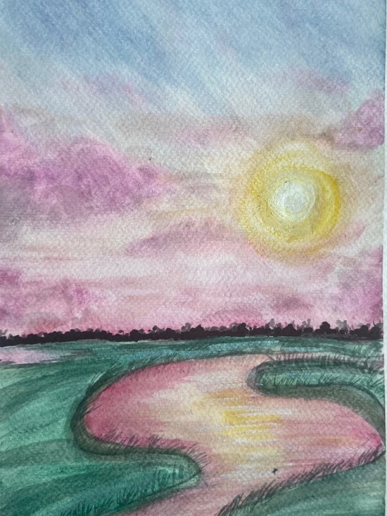 Marshy lands, painting by Saisha Sikka