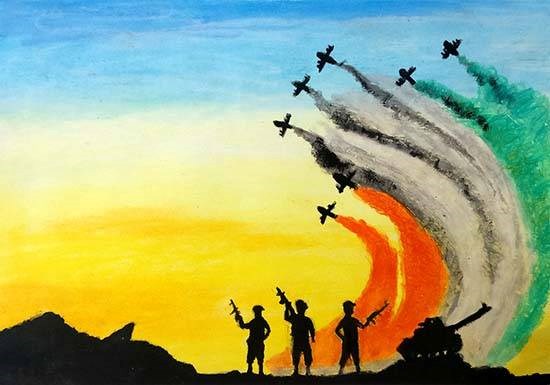 Independence Day, painting by Kartik Namugare