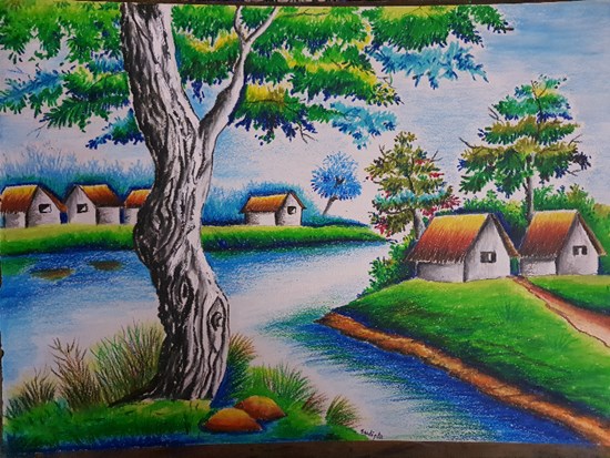 Nature and its beauty, painting by Sudipta Ghosh