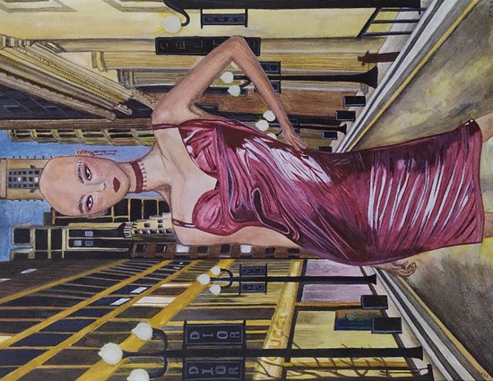 the woman, painting by Vaishnavi Gupta