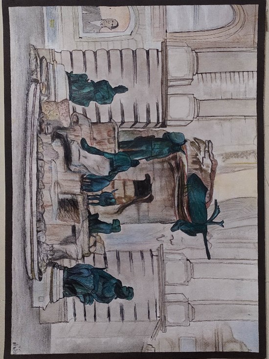 Matthias fountain, Budapest, painting by Vaishnavi Gupta