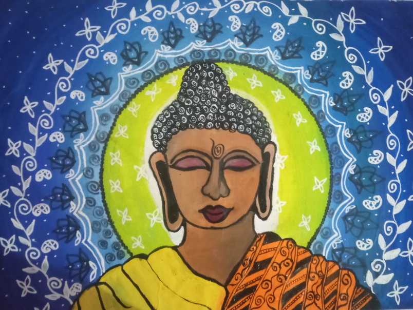 Painting  by Drishti Kumari - Gautama Buddha