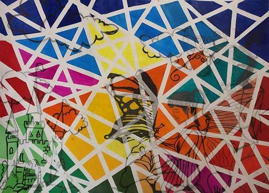 Tape art, painting by Atul Singh